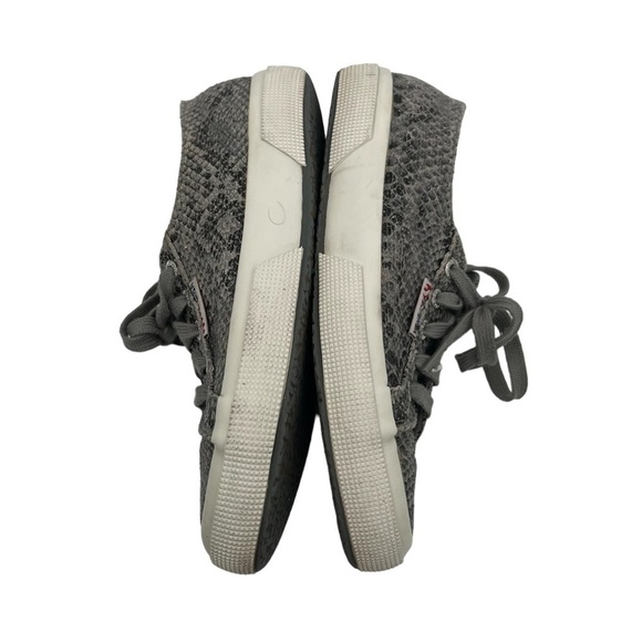 Superga Gray Snake Print Lace Up Sneakers Size 37 Women’s - Picture 6 of 8
